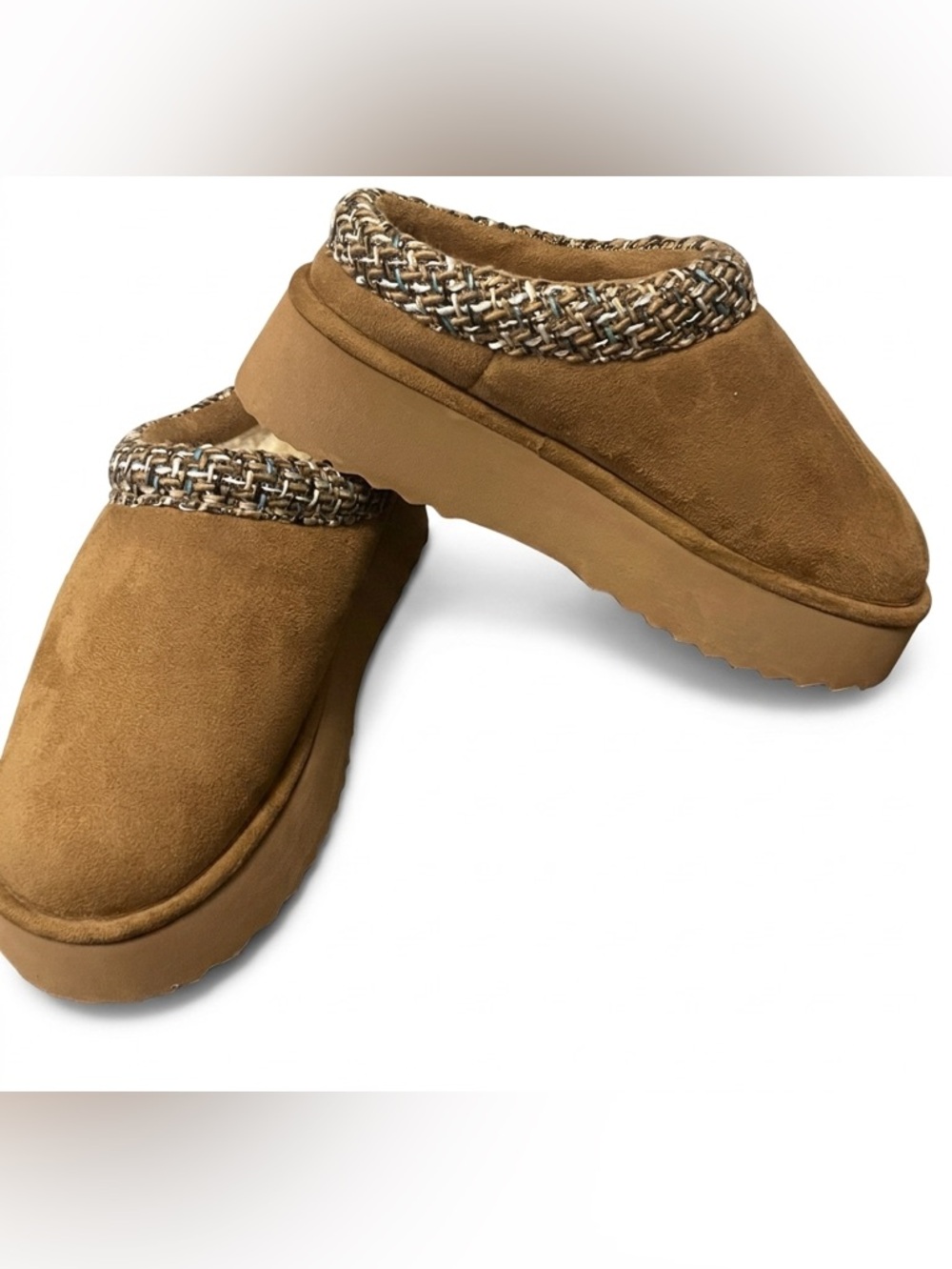 New Steve Madden Salena-2 Chestnut Suede Slip-On Platform Women's Shoes. Size 6